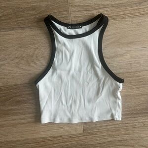 Zara B&W crop tank top